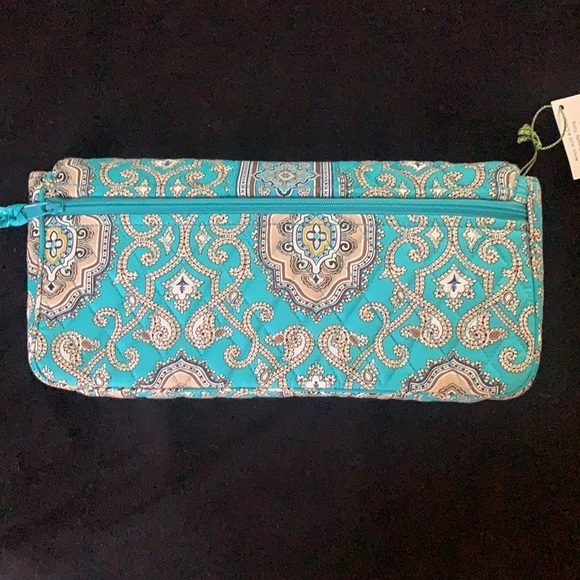 😀Vera Bradley Knot Just a Clutch Totally Turq Crossbody Bag - Picture 3 of 11